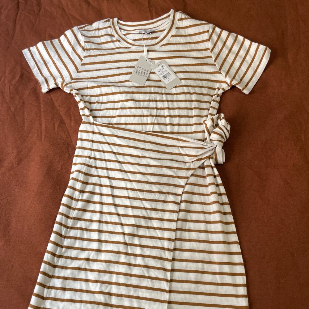 Rails Size M Edie Carmel Stripe Dress NWT